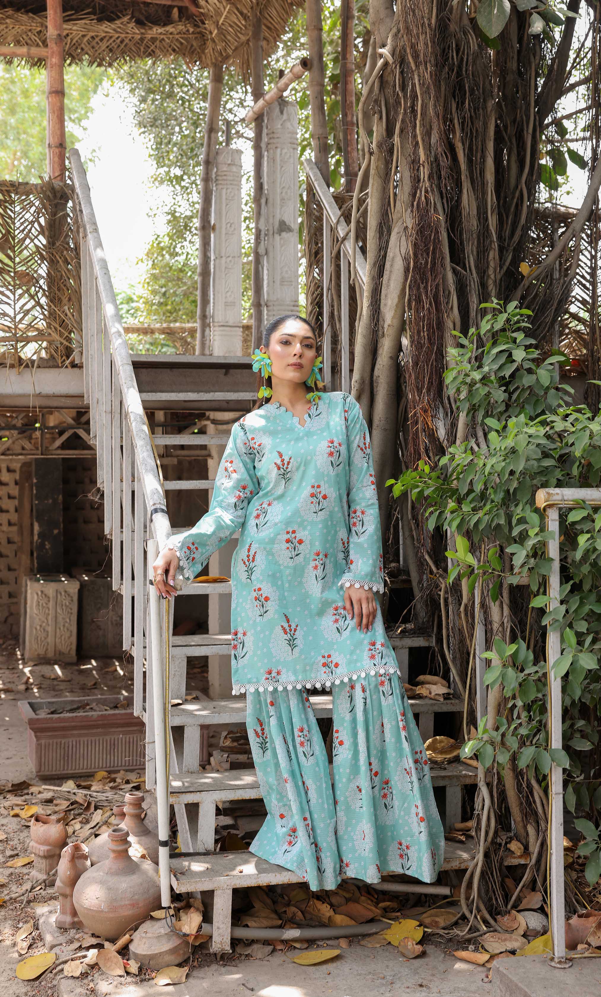 2PC Unstitched Printed Lawn Suit  - BD-V4-09