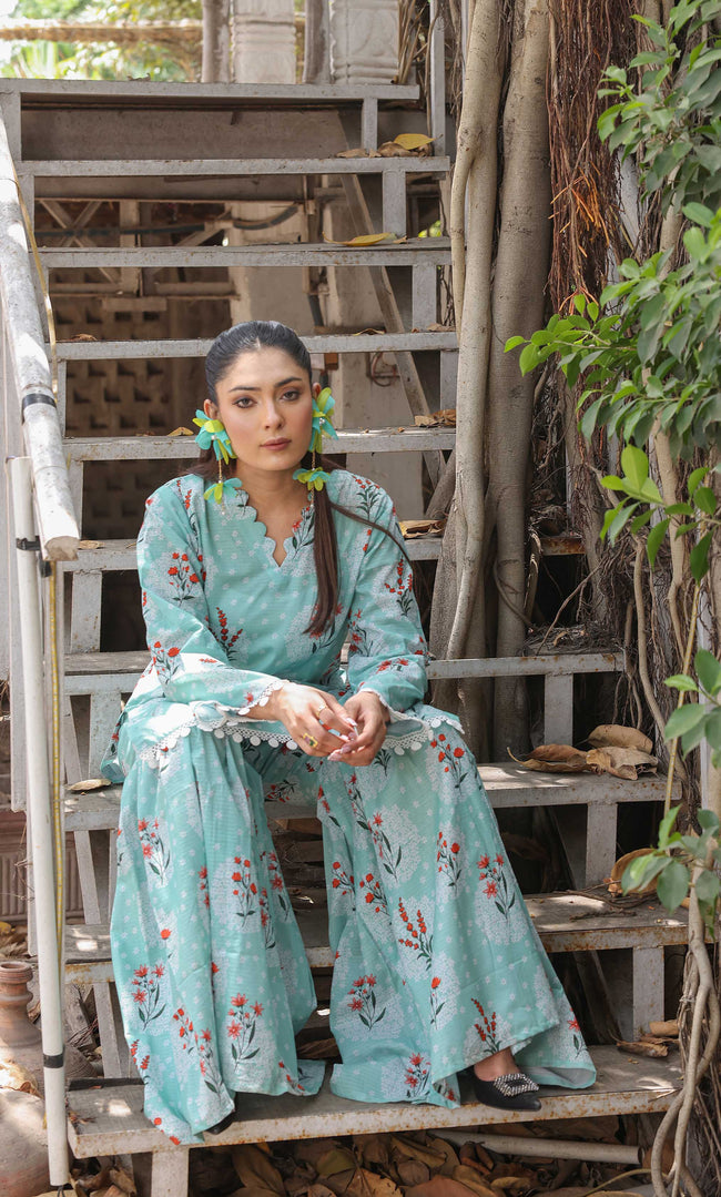 2PC Unstitched Printed Lawn Suit  - BD-V4-09 Main Image