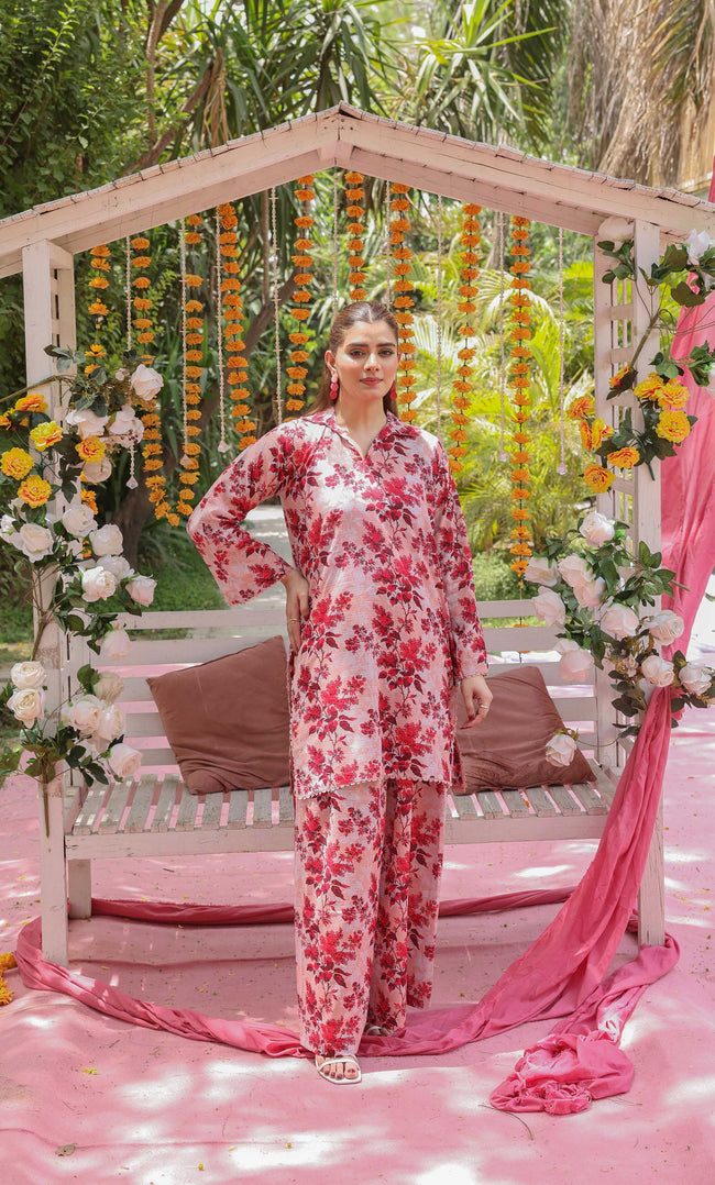 2PC Unstitched Printed Lawn Suit  - BD-V4-08 Hover Image