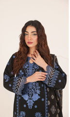 3PC Luxury Embroidered Unstitched Lawn Suit - ZED-01