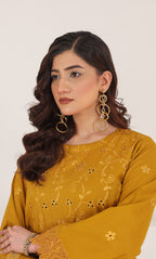 3PC Luxury Embroidered Unstitched Lawn Suit - ZED-07