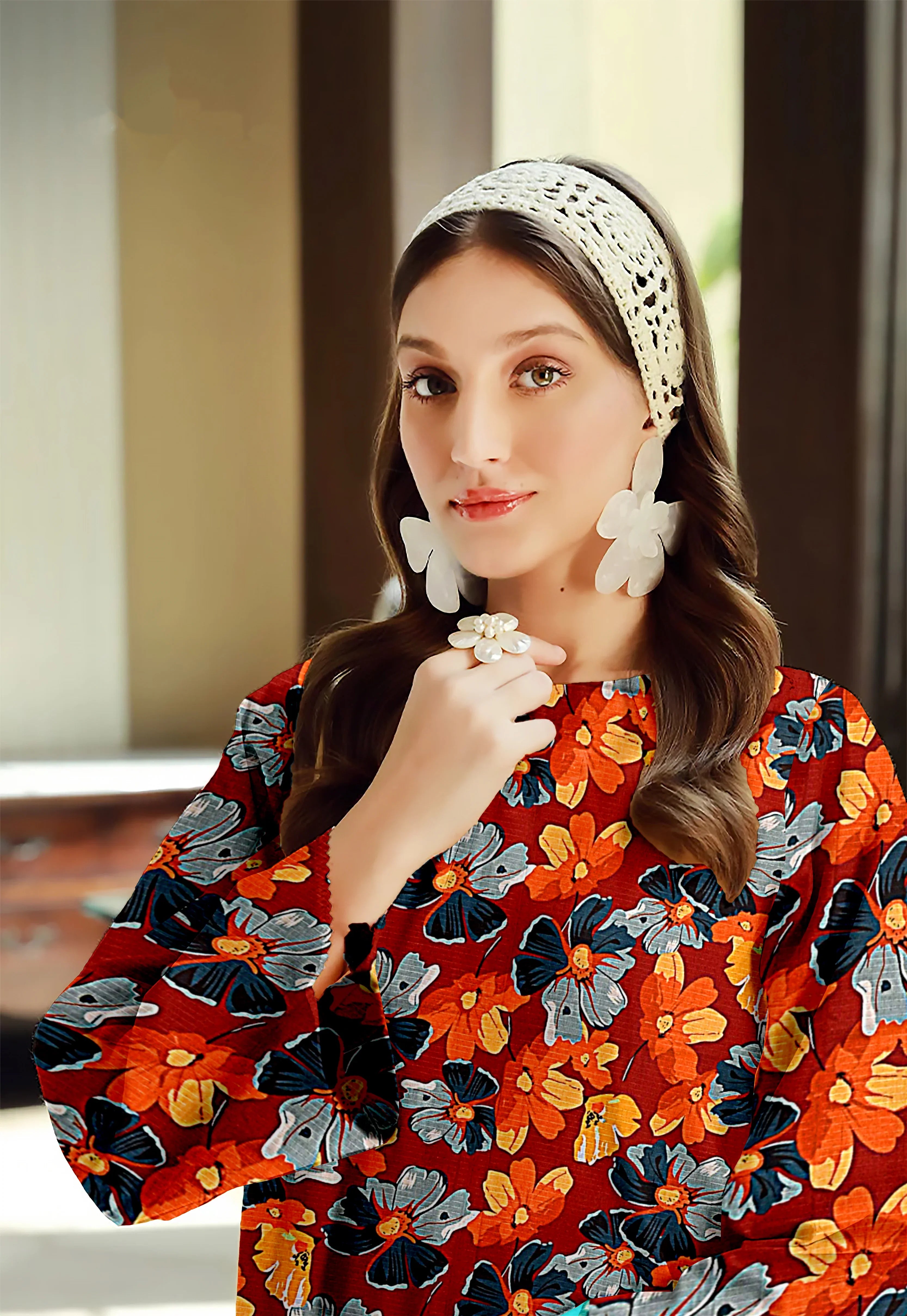 3 Piece Unstitched Printed Lawn Suit -BA-V16-11