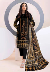3 Piece Unstitched Printed Dobby Lawn Suit -BA-V18-03