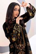 3 Piece Unstitched Printed Dobby Lawn Suit -BA-V18-03