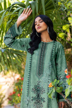 3 Piece Unstitched Printed Dobby Lawn Suit -BA-V18-05