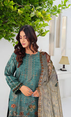 3PC Embroidered Unstitched Lawn Suit - NA-V1-02