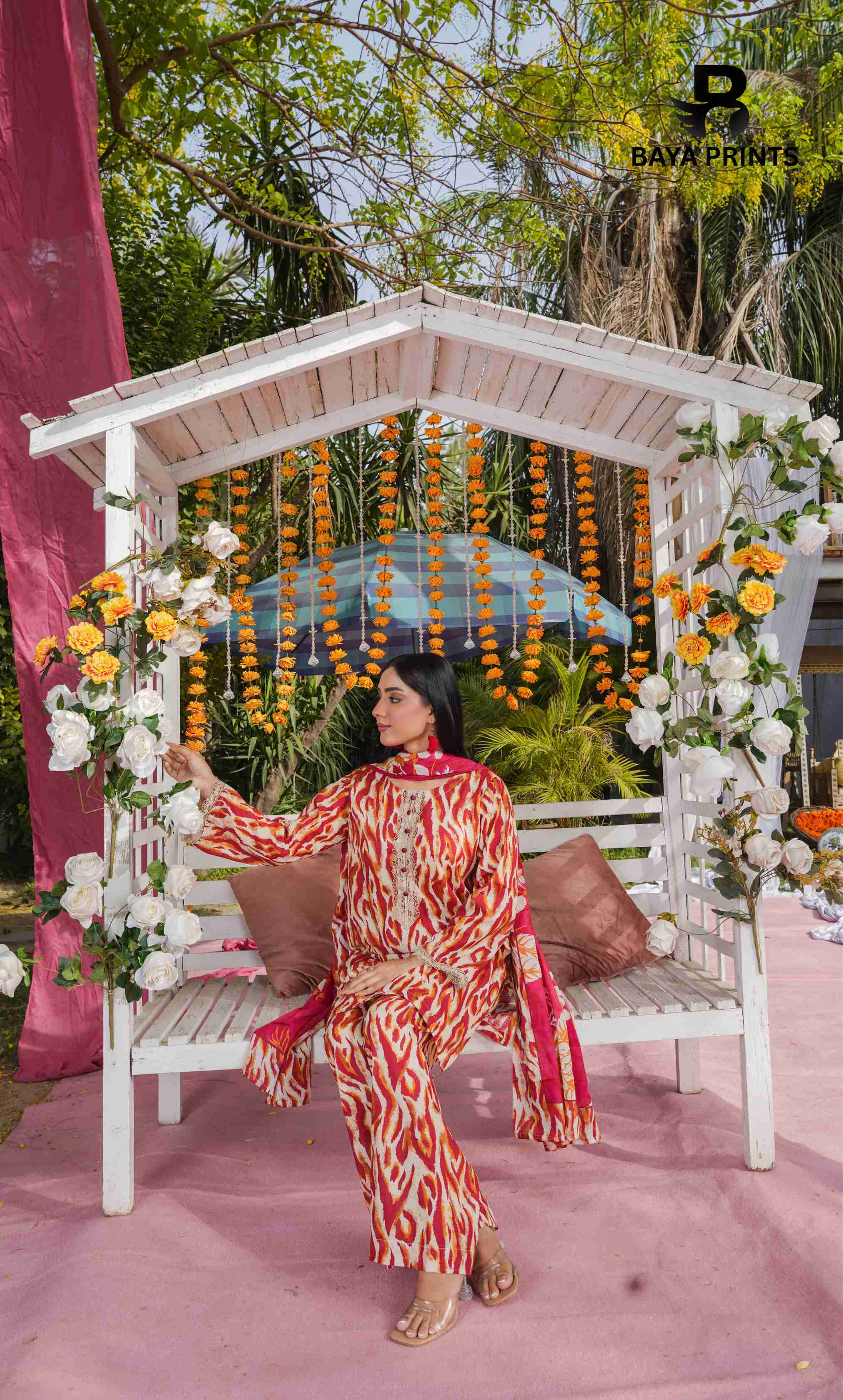 3 Piece Unstitched Printed Lawn Suit -BA-V7
