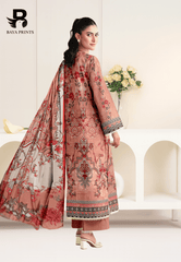 3 Piece Unstitched Printed Doria Viscose Suit  - BA-V2-006