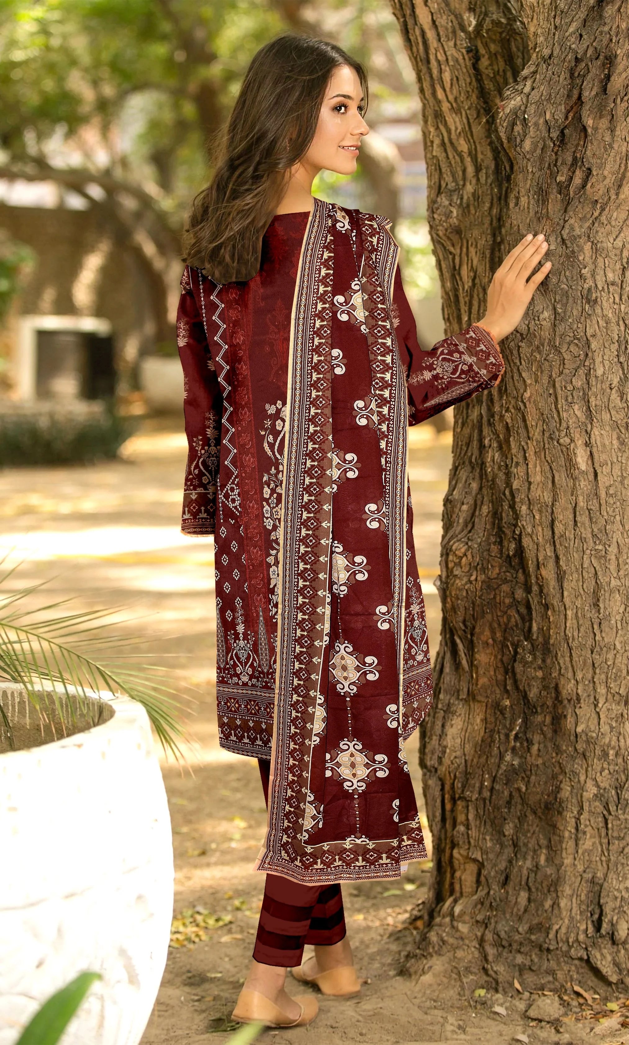 3PC Embroidered Unstitched Lawn Suit -NA-V15-05
