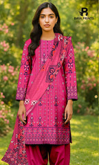 3 Piece Unstitched Printed Lawn Suit -BP-V2-4