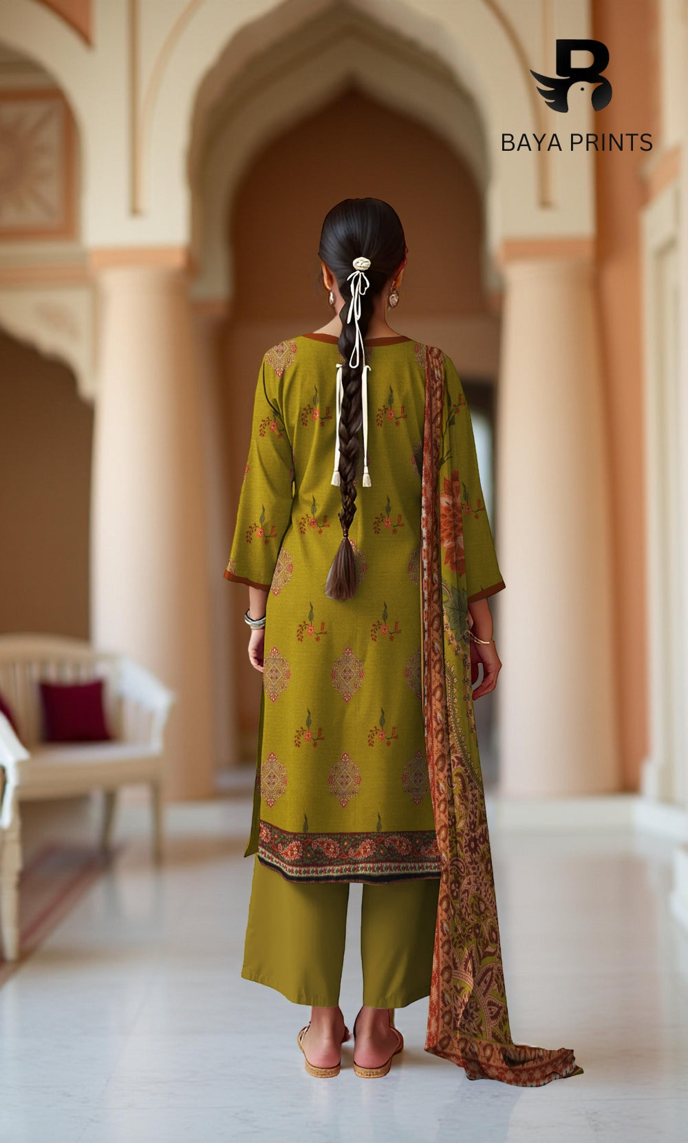 3 Piece Unstitched Karandi Suit BA-V8-05