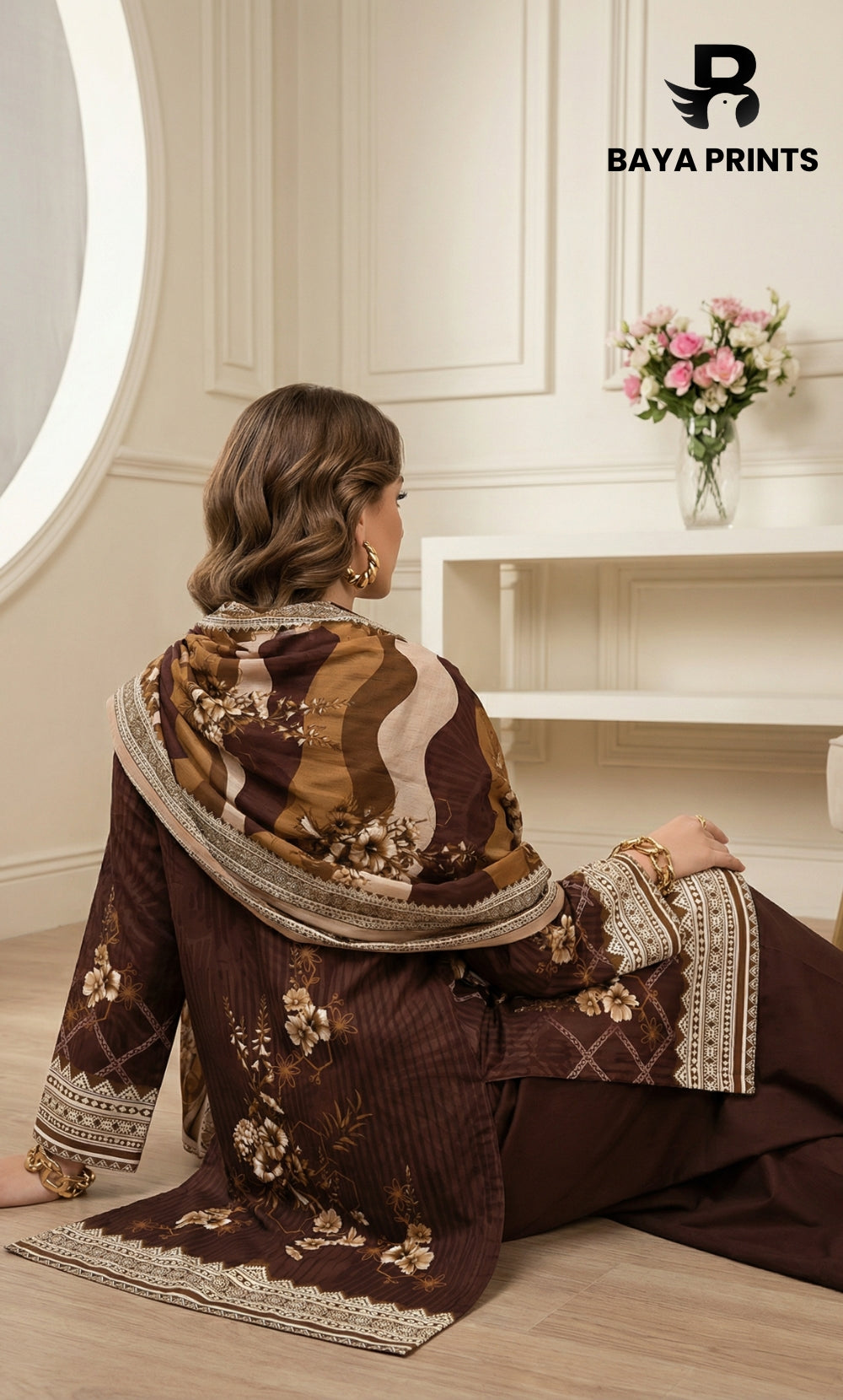 3 Piece Unstitched Lawn Suit -V-20-B-02