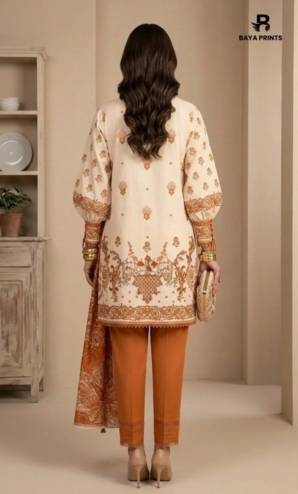 3PC Printed Lawn | Unstitched | BA-V25