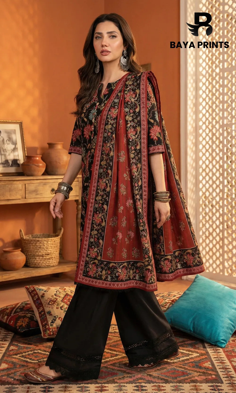 3 Piece Unstitched Lawn Suit -V-21-A-04
