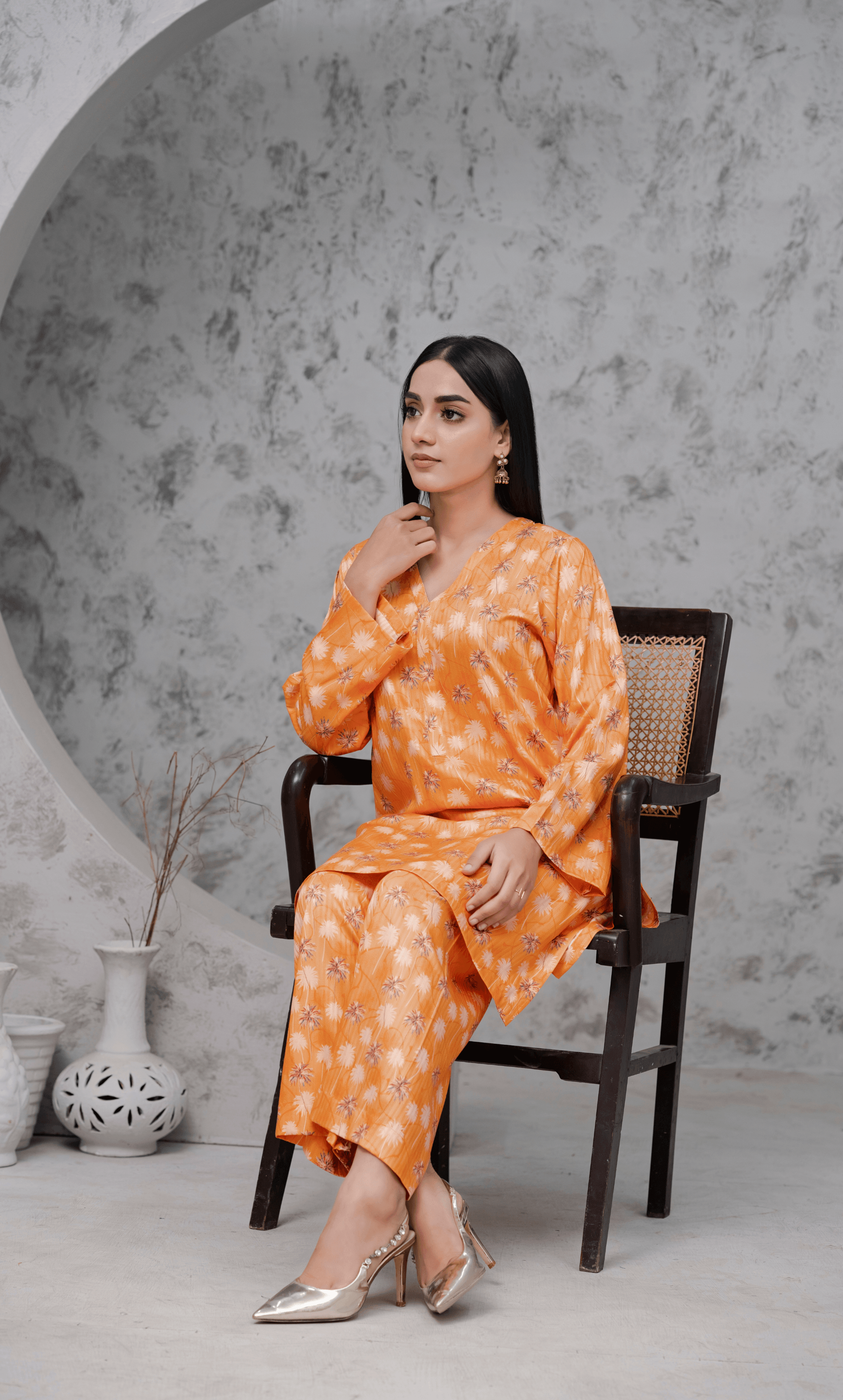 2PC Premium Linen Unstitched-DE V6 -021