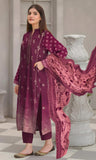 3PC Unstitched Embroidered Viscose Suit NA-09