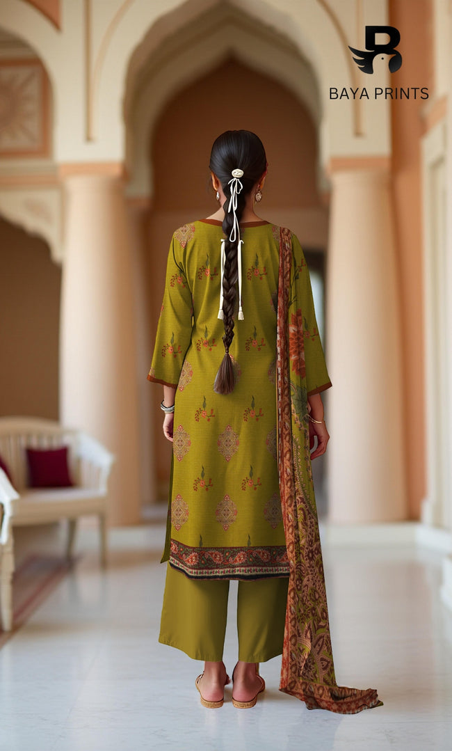 3 Piece Unstitched Karandi Suit BA-V8-05 Main Image