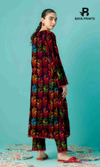 2PC Unstitched Printed Lawn Suit - BA-V7-02