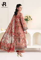 3 Piece Unstitched Printed Doria Viscose Suit  - BA-V2-006