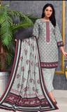 3 Piece Unstitched Karandi Suit -V1- 08