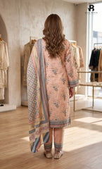 3 Piece Unstitched Printed Viscose Suit-BA-V11
