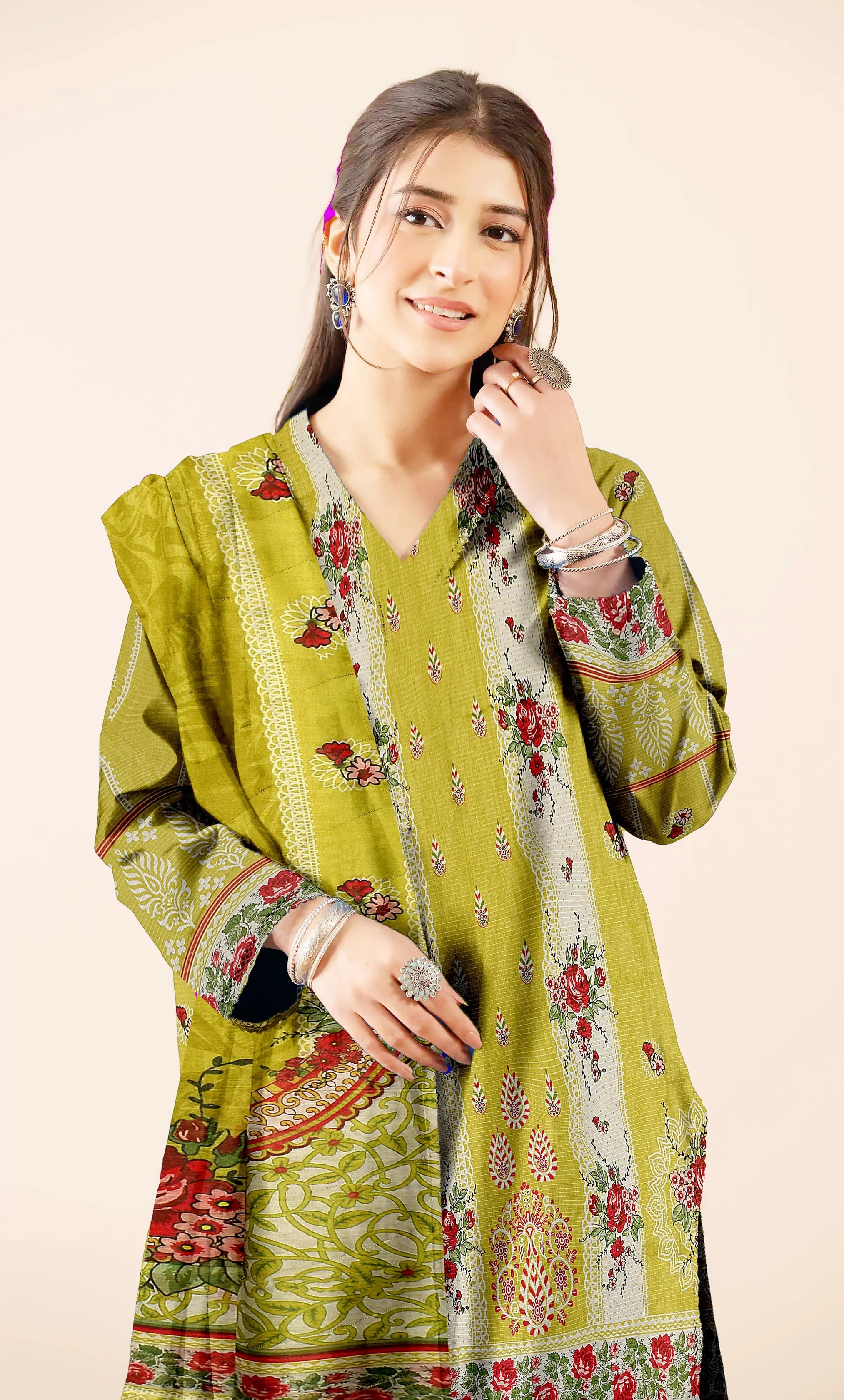 3 Piece Unstitched Printed Lawn Suit | BA-V15-07
