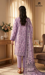 3PC Printed Lawn | Unstitched | Mother’s Grace Collection