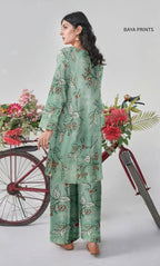 2-Piece Unstitched Dhanak Printed Suit with Embroidered Border-DE-V1-04