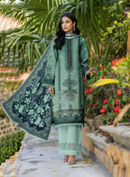 3 Piece Unstitched Printed Dobby Lawn Suit -BA-V18-05