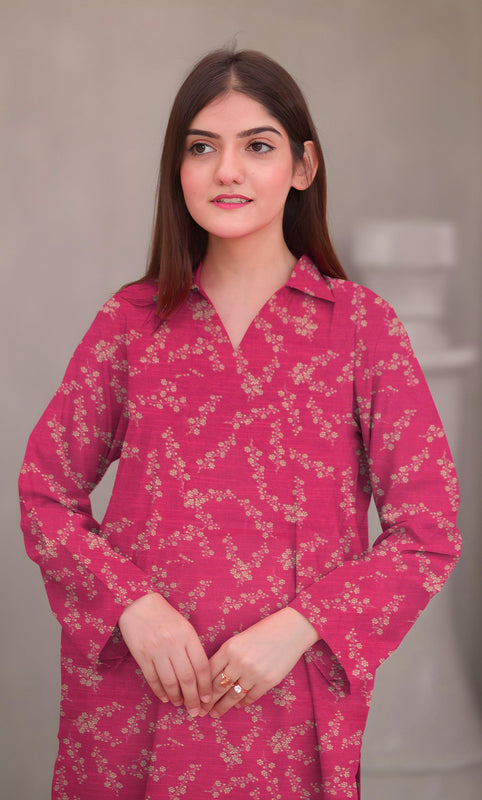 2PC Unstitched Printed Lawn Suit Hover Image