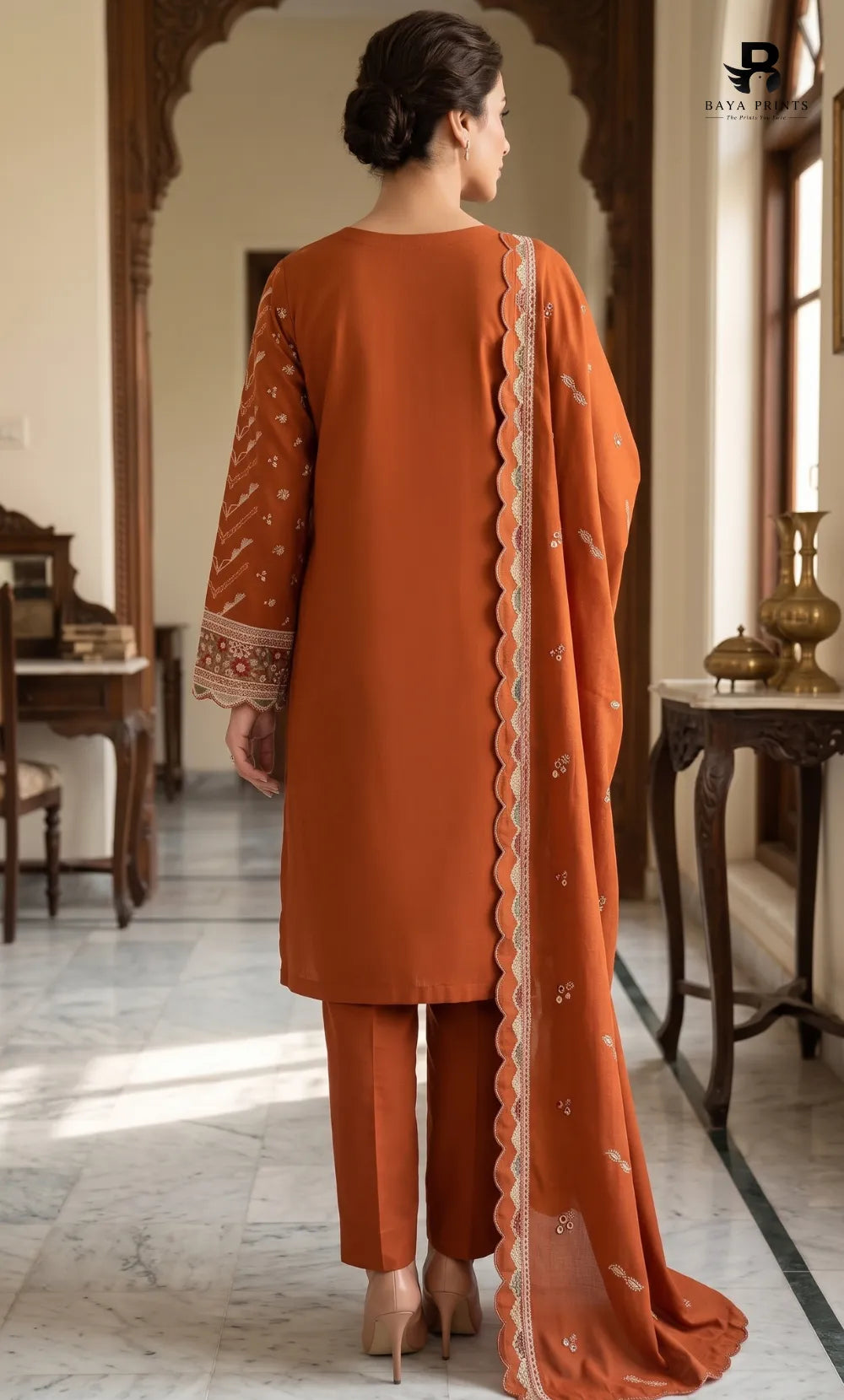 3PC Premium Embroidered Dhanak | Unstitched | Naqsh-e-Zar -05