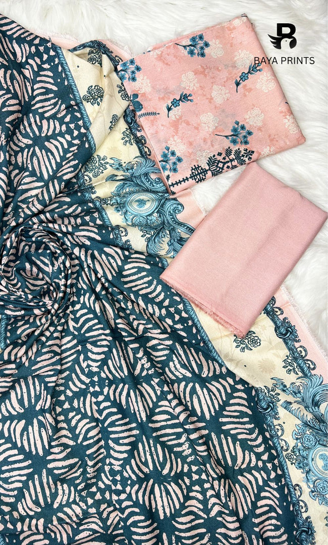 3 Piece Unstitched Karandi Suit BA-V5 002 Main Image