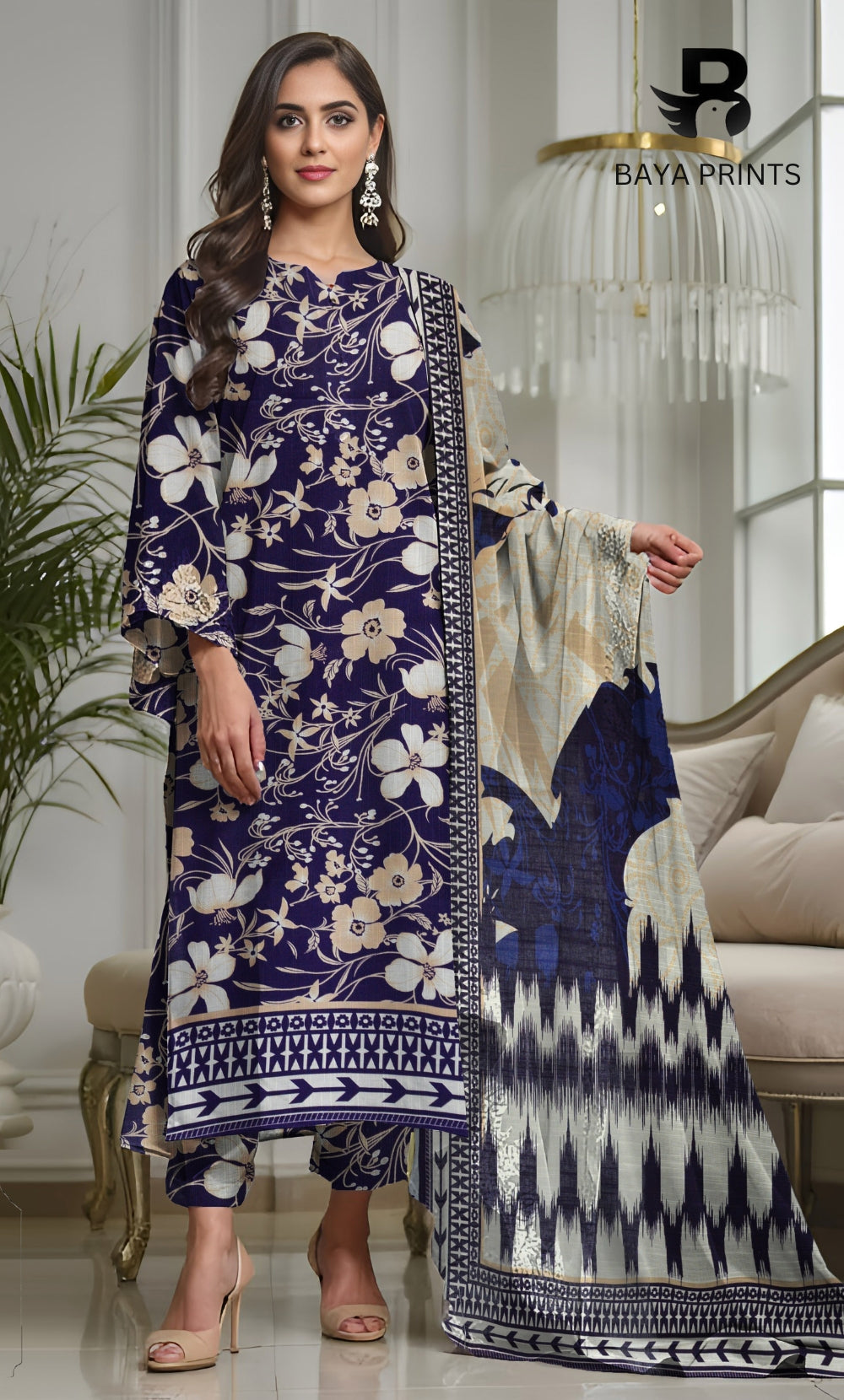 3PC Unstitched Khadar Suit  BA-K-V11-11