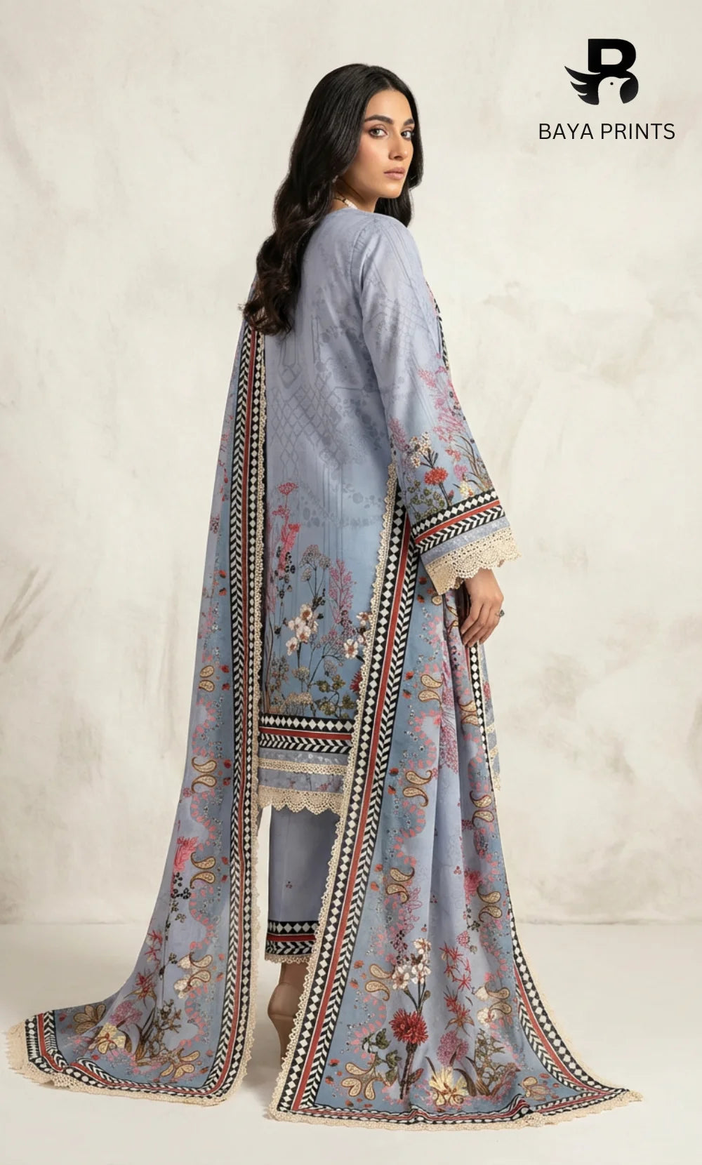 Timeless Rose -3PC Printed Lawn | Unstitched