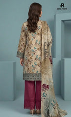 3PC Printed Lawn | Unstitched | BA-V25