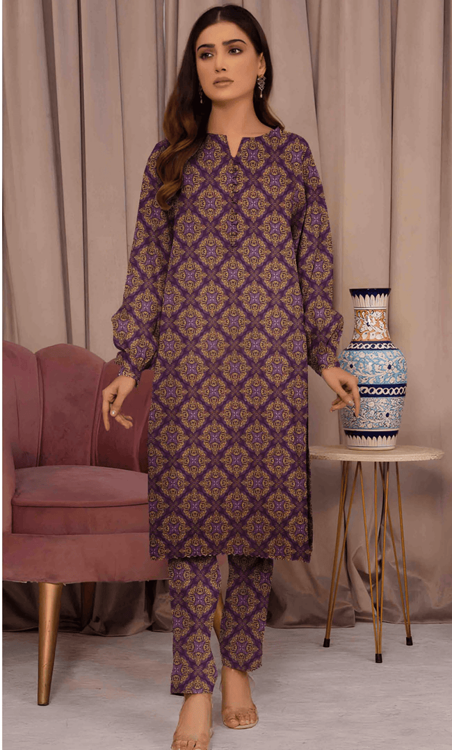 2PC Premium Linen  Unstitched -BA-V9-06 Hover Image