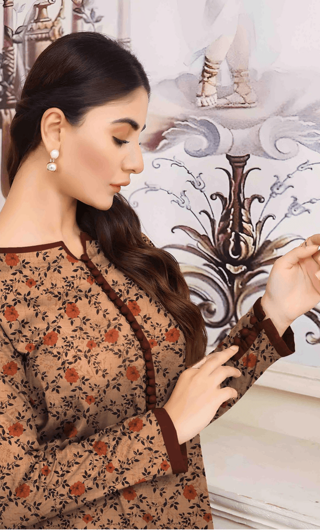 3PC Premium Linen Unstitched  -BA-V9-5 Main Image