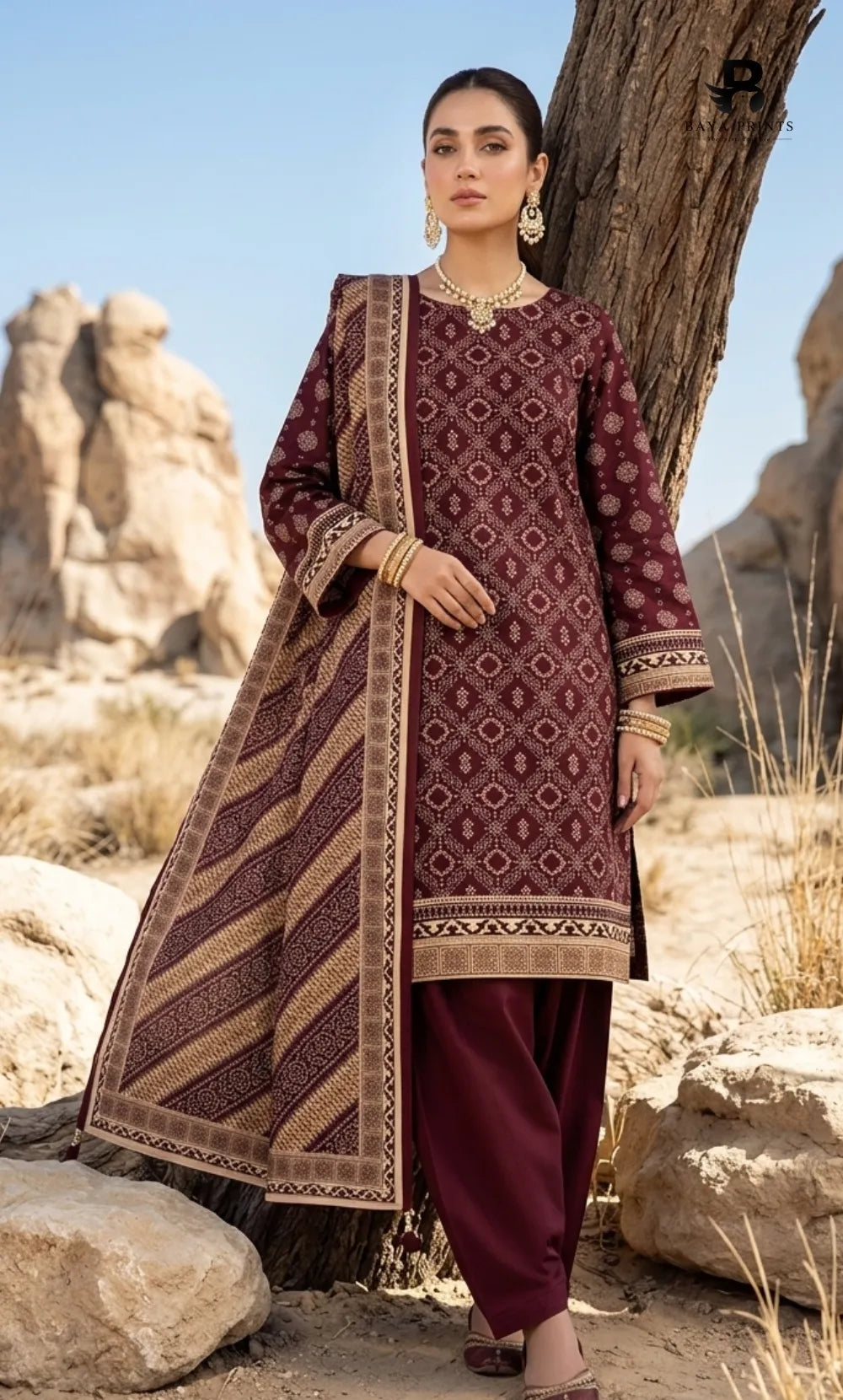 3PC Printed Lawn | Unstitched |  V24