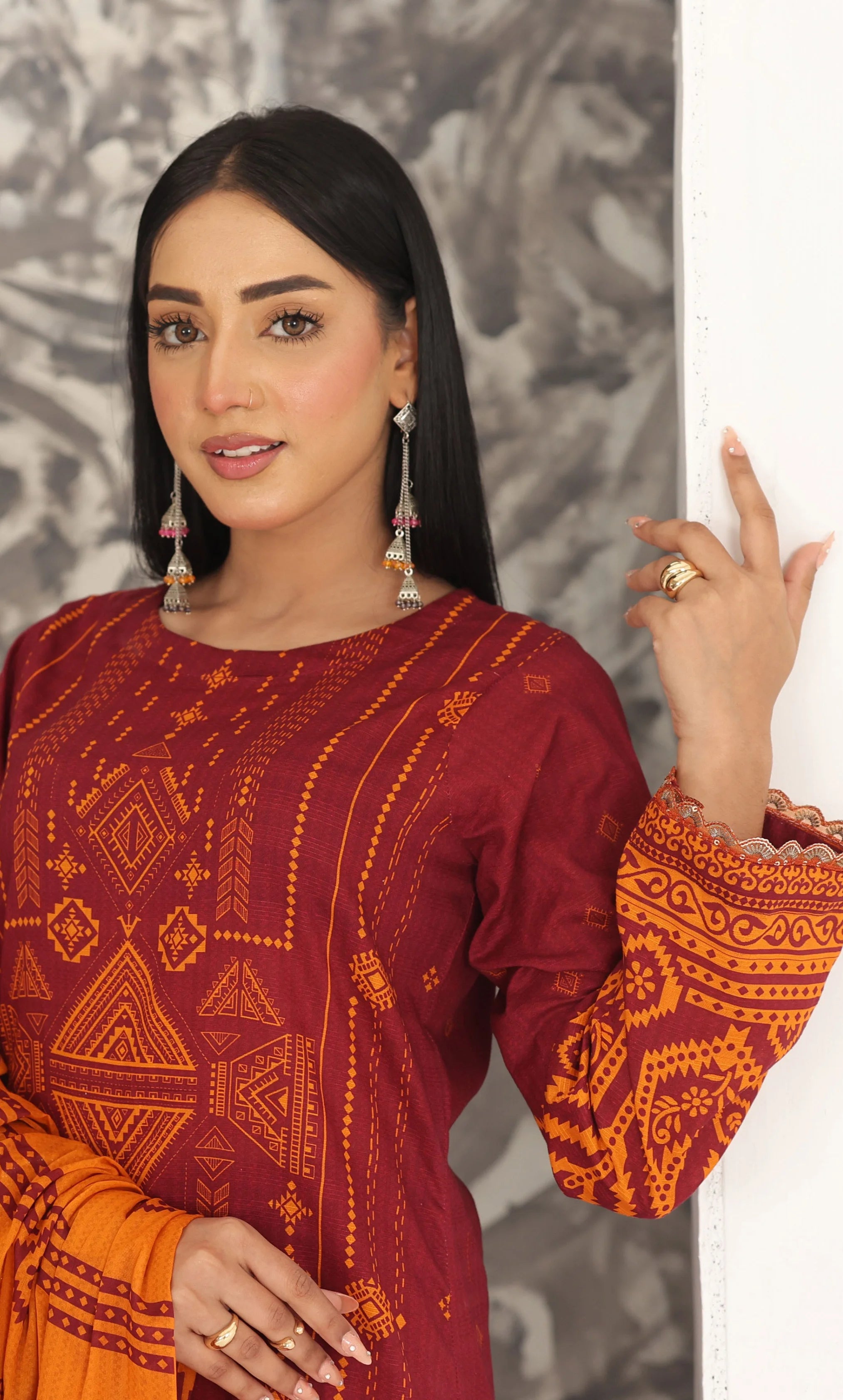 3 Piece Printed Unstitched Lawn Suit | BA-VOL-8-03