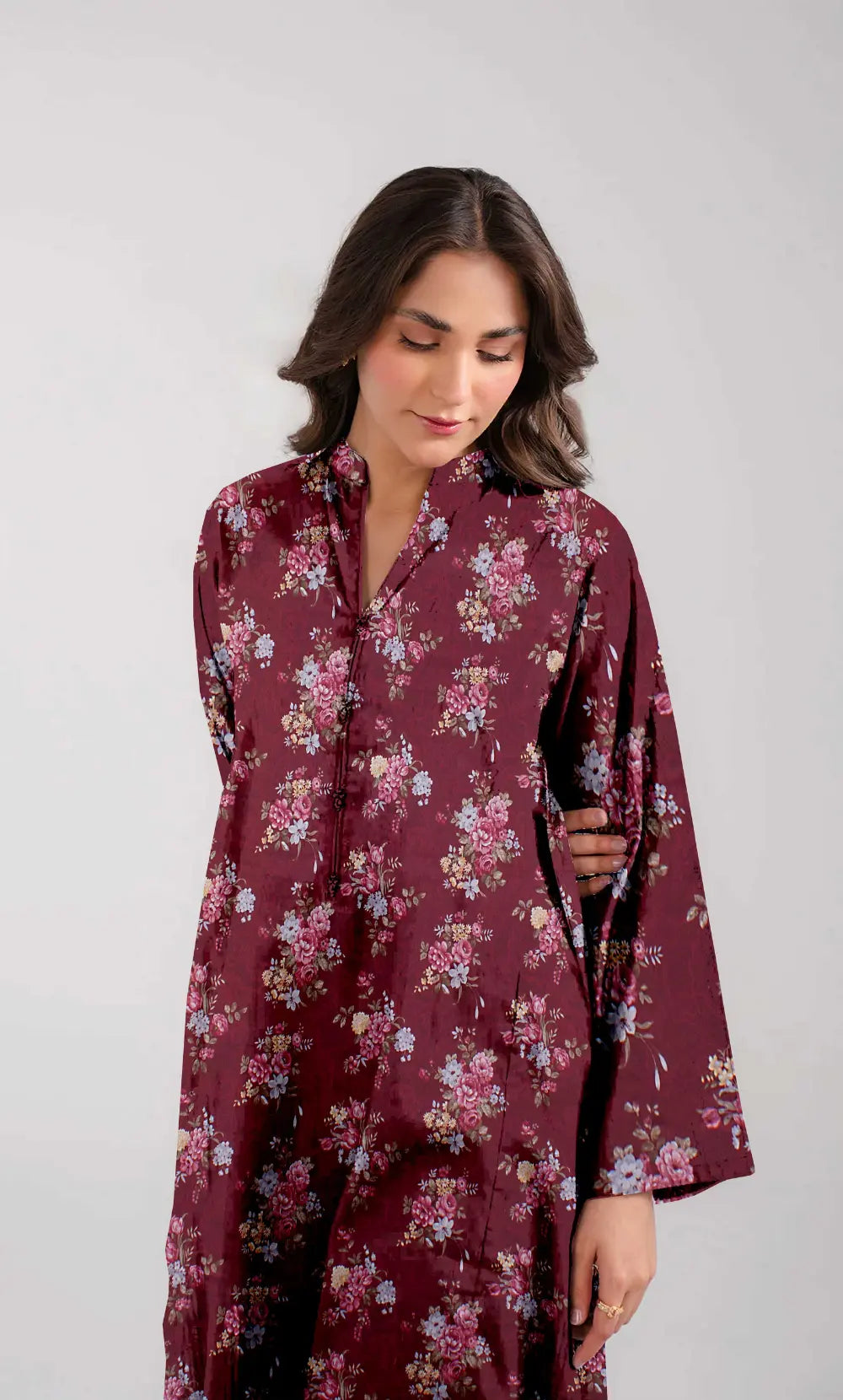 3 Piece Unstitched Printed Lawn Suit With Bamber Chiffon Dupatta - BA-V-31-5