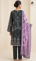 3PC Printed Linen | Unstitched | BA-V2-04