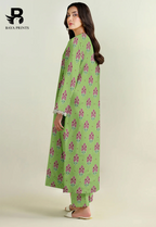 3 Piece Unstitched Printed Doria Linen  Suit  - BA-V3-005