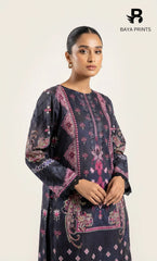 3 Piece Unstitched Printed Dobby Lawn Suit -BA-V18-02
