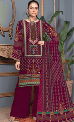 3PC Unstitched Premium Linen Suit  -DA-V4-6
