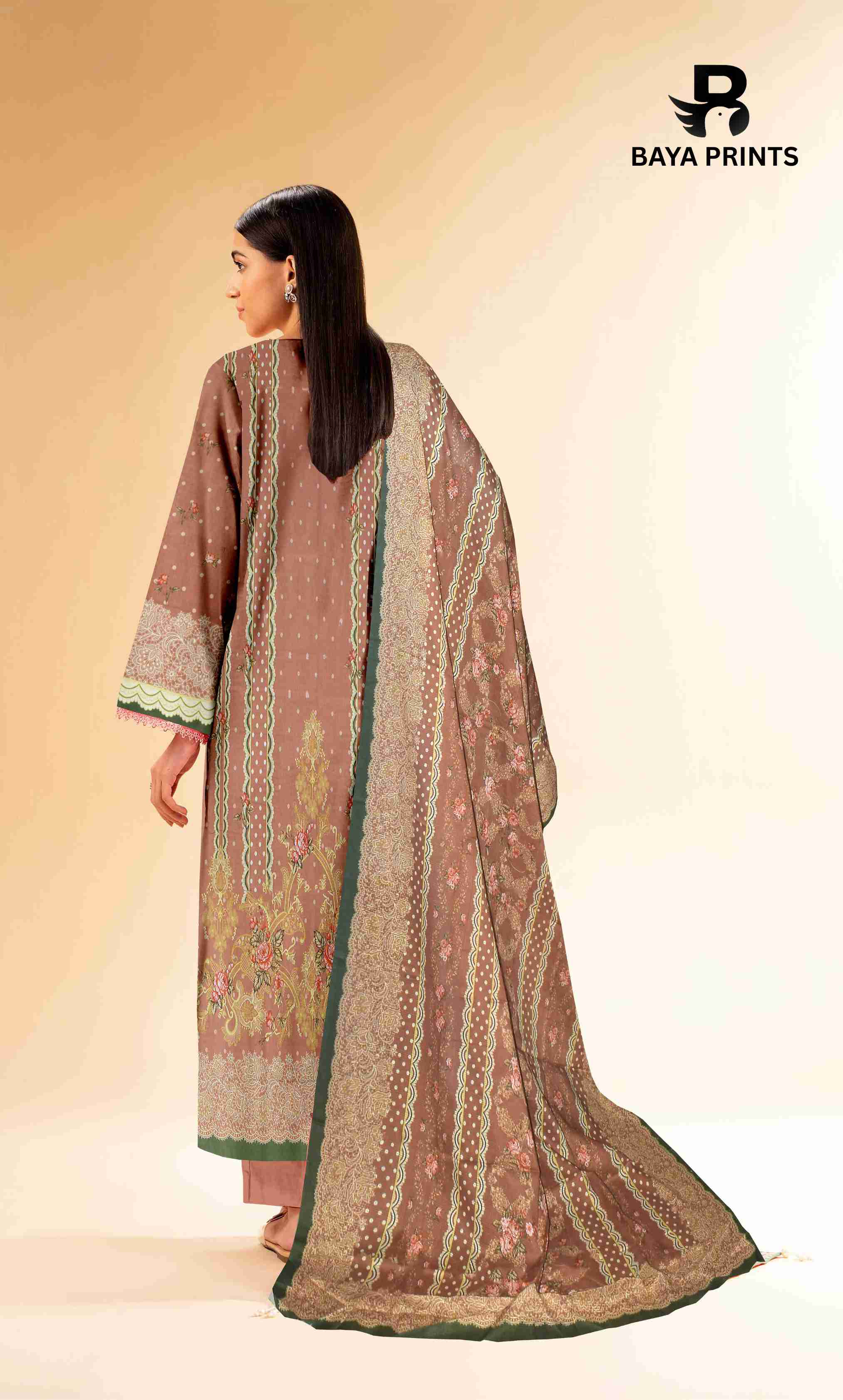 3 Piece Unstitched Printed Lawn Suit -BA-V32-6