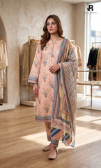 3 Piece Unstitched Printed Viscose Suit-BA-V11
