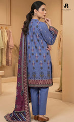 3PC Printed Karandi | Unstitched | BA-V2-06