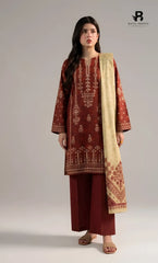 3PC Printed Lawn | Unstitched | M.B |V-2