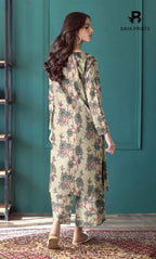 2-Piece Unstitched Dhanak Printed Suit with Embroidered Border-DE-V1-21