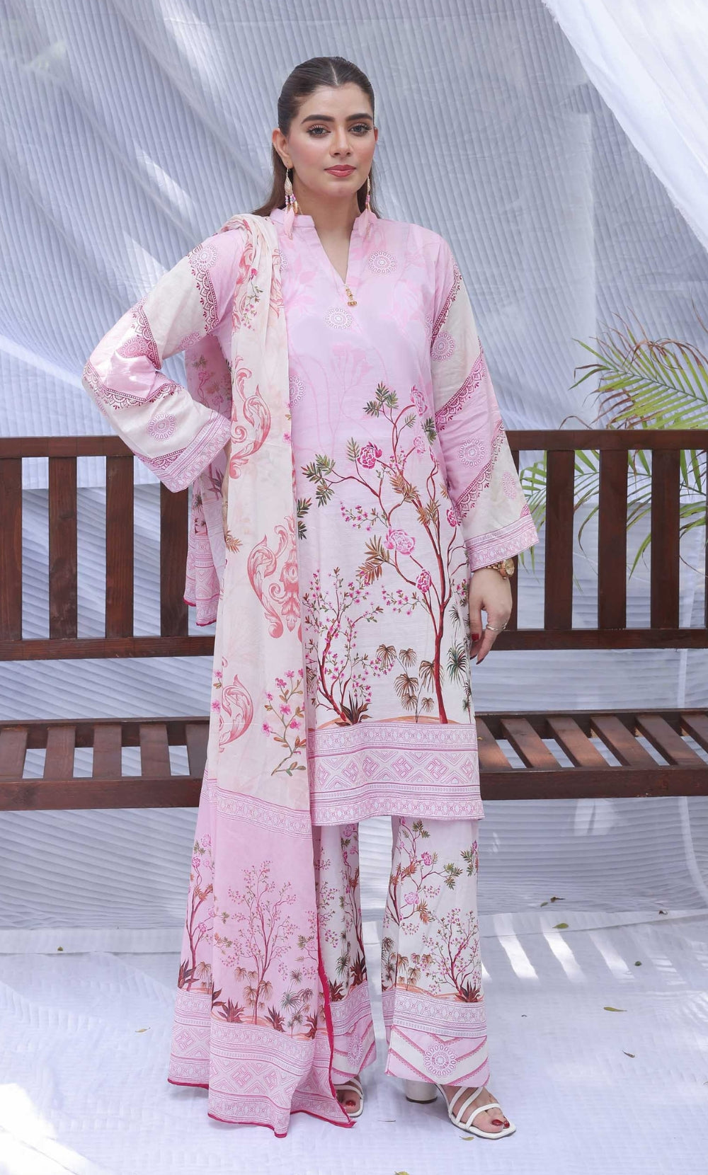 Pink Petal -3PC Printed Lawn | Unstitched